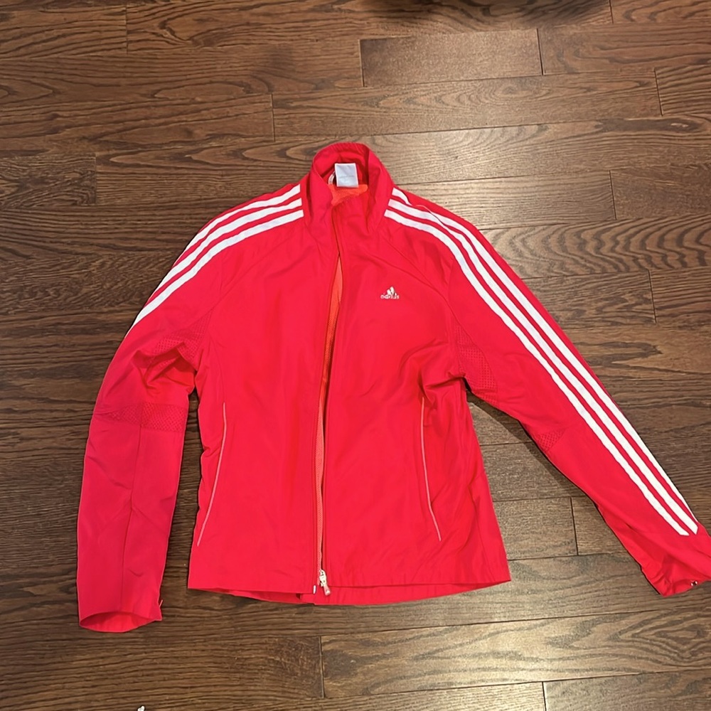 Pink Adidas windbreaker